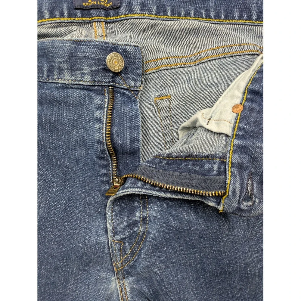 Polo Ralph Lauren Jeans Mens 34x28 Blue Hampton Relaxed Straight Stretch Denim